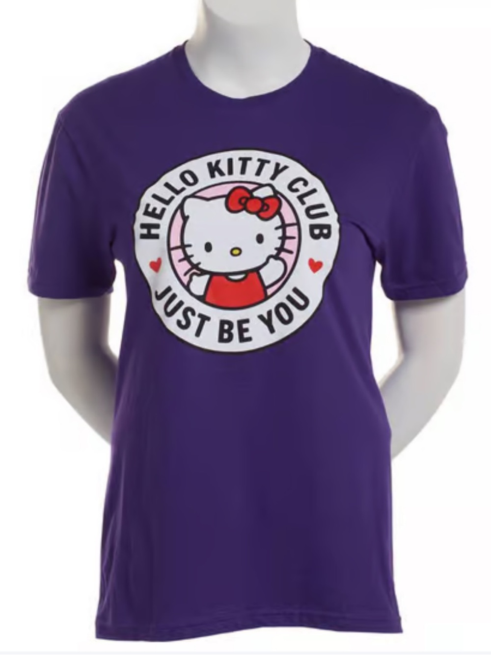 Hello Kitty Purple Tee with Front 'Hello Kitty Club' size large